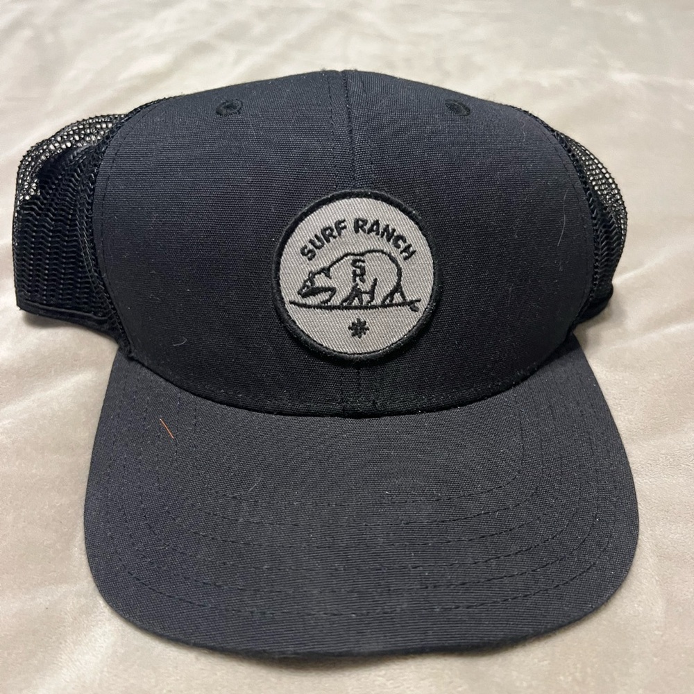 Outerknown Surf Ranch Black and White Trucker Hat
